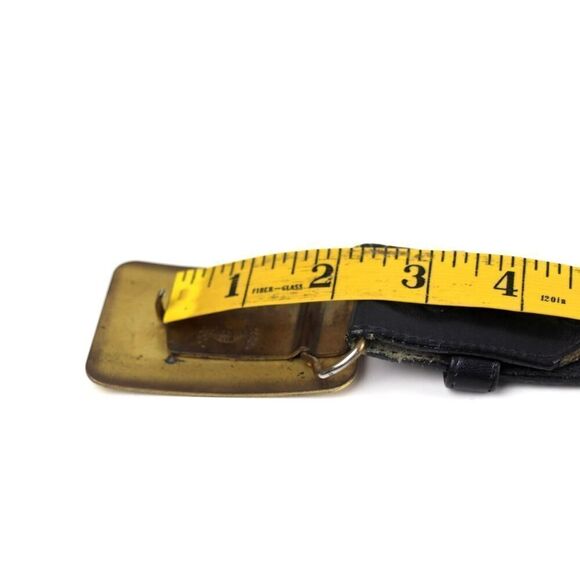 The Great American BLACK GENUINE LEATHER 1 3/8"Wd CASUAL DRESS BELT Sz 36 (F59 - Picture 8 of 9